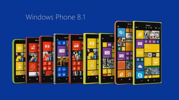 celulares de Windows formados por tamaños y colores