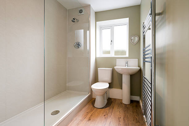 vidrio templado en baño 