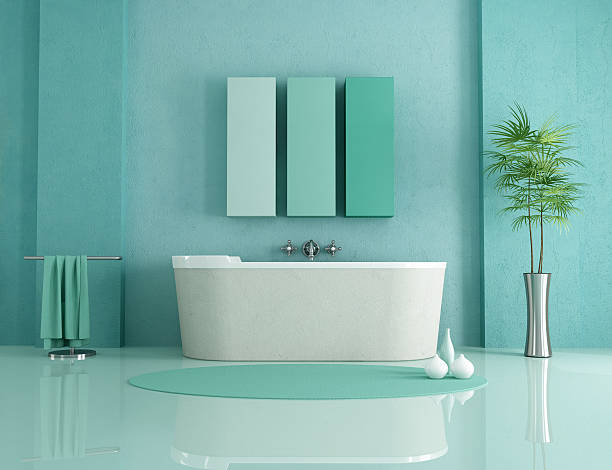 baño verde menta